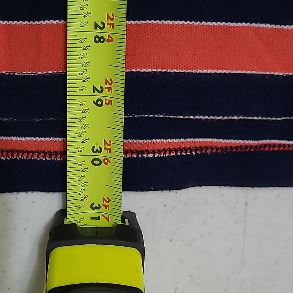 St. John's Bay Striped Polo Shirt in Navy and Orange size XXL - Picture 7 of 7